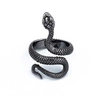 Кольцо Змея Черный