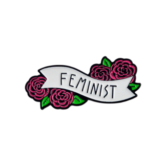 Znachok pin metallicheskiy Feminist