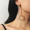 Ассиметричные серьги Луна и Солнце Серебро - ZIGZAG.com.ua