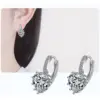 Серебряное покрытие Серьги Кристальное Сердце - ZIGZAG.com.ua