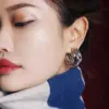Серьги кольца винтажные тройные Серебро - ZIGZAG.com.ua