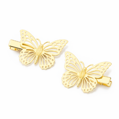 Заколки-клік-клак Золоті метелики 2 шт
