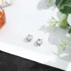 Серьга магнітна Білий Кристал 1 шт.