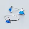 Серебряное покрытие набор украшений Голубые горы - ZIGZAG.com.ua