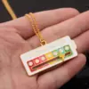 Кулон с цепочкой Социальная батарея Белый - ZIGZAG.com.ua