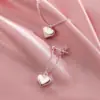 Серьги корейские Цепочка круговая Сердца - ZIGZAG.com.ua