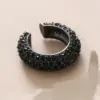 Кафф серьга без прокола с стразами Кольцо Черный - ZIGZAG.com.ua
