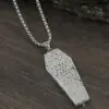 Готичный кулон-цепочка гроб с скелетом - ZIGZAG.com.ua