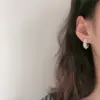 Серьги кольца винтажные с искусственным жемчугом - ZIGZAG.com.ua