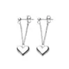Серьги корейские Цепочка круговая Сердца - ZIGZAG.com.ua