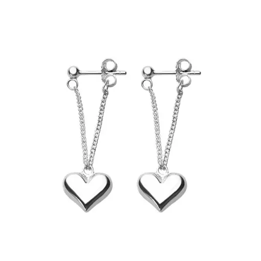 Серьги корейские Цепочка круговая Сердца - ZIGZAG.com.ua