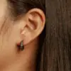 Серьги кольца стальные Черепа - ZIGZAG.com.ua