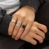 Набор из 4 колец и печаток Минимализм - ZIGZAG.com.ua