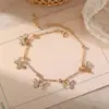 Браслет на ногу Бабочки Золото - ZIGZAG.com.ua