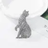 Брошь Кошка Серебро - ZIGZAG.com.ua