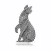 Брошь Кошка Серебро - ZIGZAG.com.ua