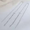 Кафф серьга с цепочкой Звездочка Серебро - ZIGZAG.com.ua