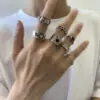 Набор из 7 колец печатки с перстенями Туз - ZIGZAG.com.ua