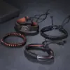 Набор мужских кожаных браслетов Дерево - ZIGZAG.com.ua
