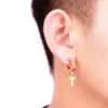 Серьги из нержавеющей стали Крест Золото - ZIGZAG.com.ua