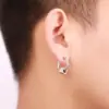 Серьги мужские Куб на кольце Серебро - ZIGZAG.com.ua