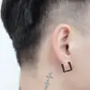 Серьги мужские Квадрат Черные - ZIGZAG.com.ua