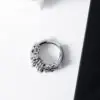 Серьги мужские Орнамент с колечками Серебро - ZIGZAG.com.ua