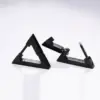 Серьги мужские Треугольник Черные - ZIGZAG.com.ua