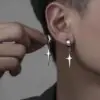 Серьги мужские Звезда Серебро - ZIGZAG.com.ua