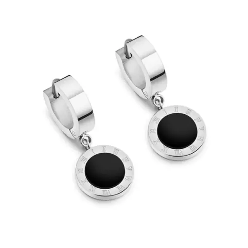 Серьги подвески с римскими цифрами Серебро - ZIGZAG.com.ua