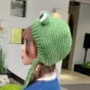 Шапка в'язана Жаба на зав'язках - ZIGZAG.com.ua