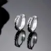 Вінтажні чоловічі сережки кільця Black & White - ZIGZAG.com.ua
