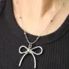 Жіночий кулон з ланцюжком Великий бант під Срібло