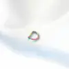 Серьга обманка в нос с фиксатором D-Ring мультиколор - ZIGZAG.com.ua