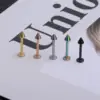 Лабрет для пирсинга с конусом из стали Розовое золото 1.2 - ZIGZAG.com.ua