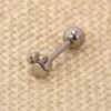 Сережка зі сталі для пірсингу вуха Лапа