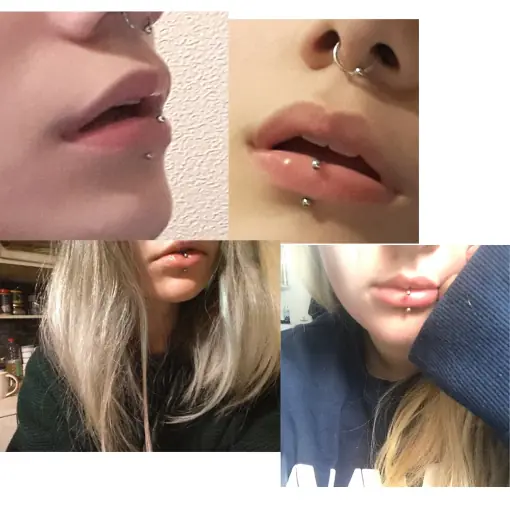 Сережка з титану для пірсингу губи U-подібна Lippy loop