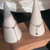 Кільце-ланцюжок із підвіскою Серденько Сріблясте