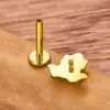 Титановий лабрет Жабка Золотистий