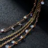 Ланцюжок-бодічейн з каскадними ланцюжками Золотистий