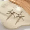 Сережки Кільця з Шипами Сріблясті