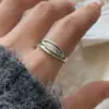 Кільце регульоване з рибкою Сріблясте
