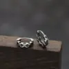 Сережки-кільця зі сталі Хрести Сріблясті