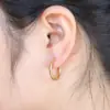 Сережки чоловічі кільця тонкі Золотисті 1.6 см