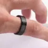Кільце чоловіче Римські цифри Чорне