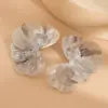 Сережки Квітка Орхідеї Сріблясті